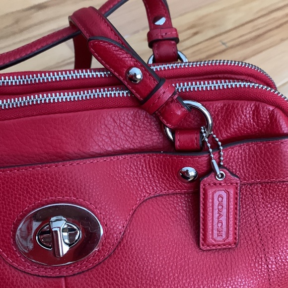 Coach red satchel handbag - Picture 16 of 16